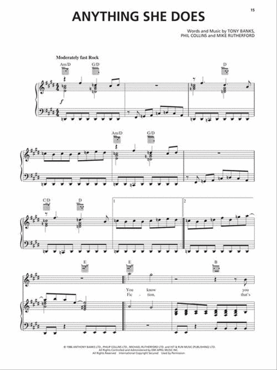Genesis Anthology Piano, Vocal, Guitar scores gallery preview page 8