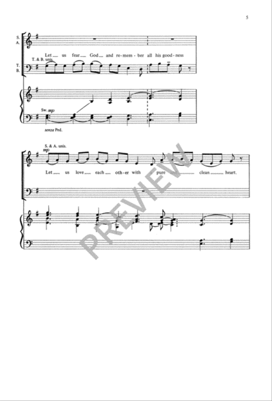 In the Heart Where Love Is Abiding 4-Part scores gallery preview page 6