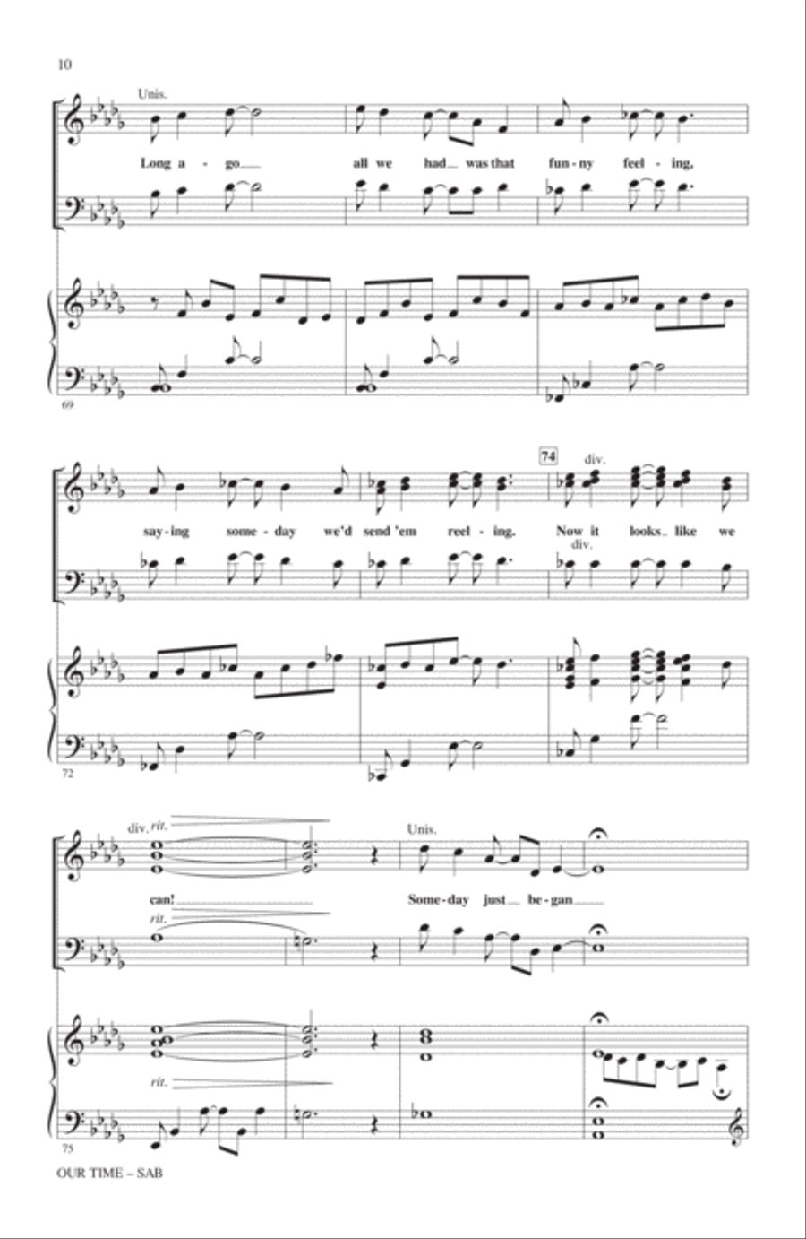 Our Time (from Merrily We Roll Along) (arr. Mac Huff) 3-Part scores gallery preview page 9