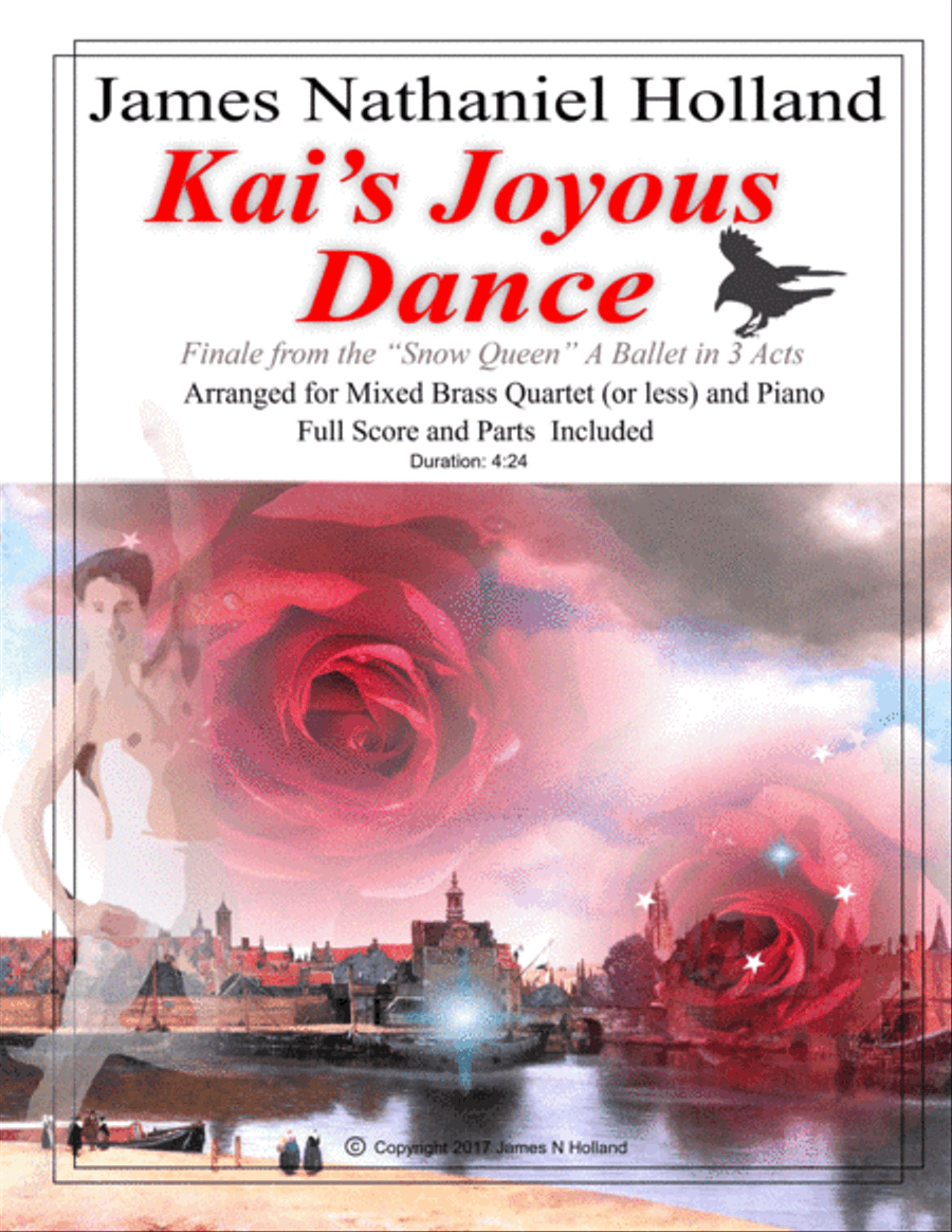 Kai's Joyous Dance: From the The Snow Queen Ballet, Arranged for Mixed Brass Quartet (or Less) and P Brass Quartet scores gallery preview page 1
