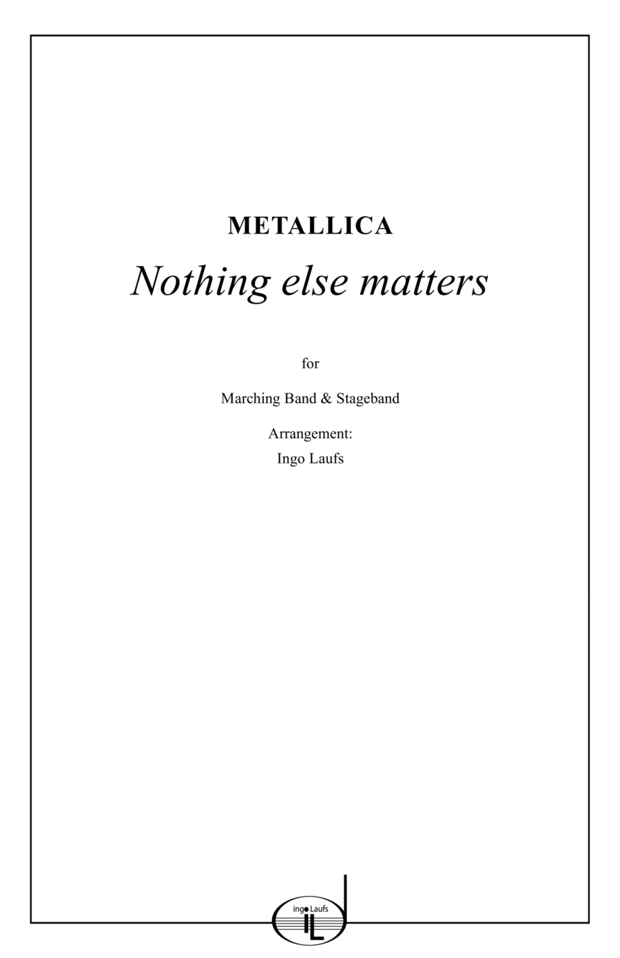 Nothing Else Matters Concert Band scores gallery preview page 1