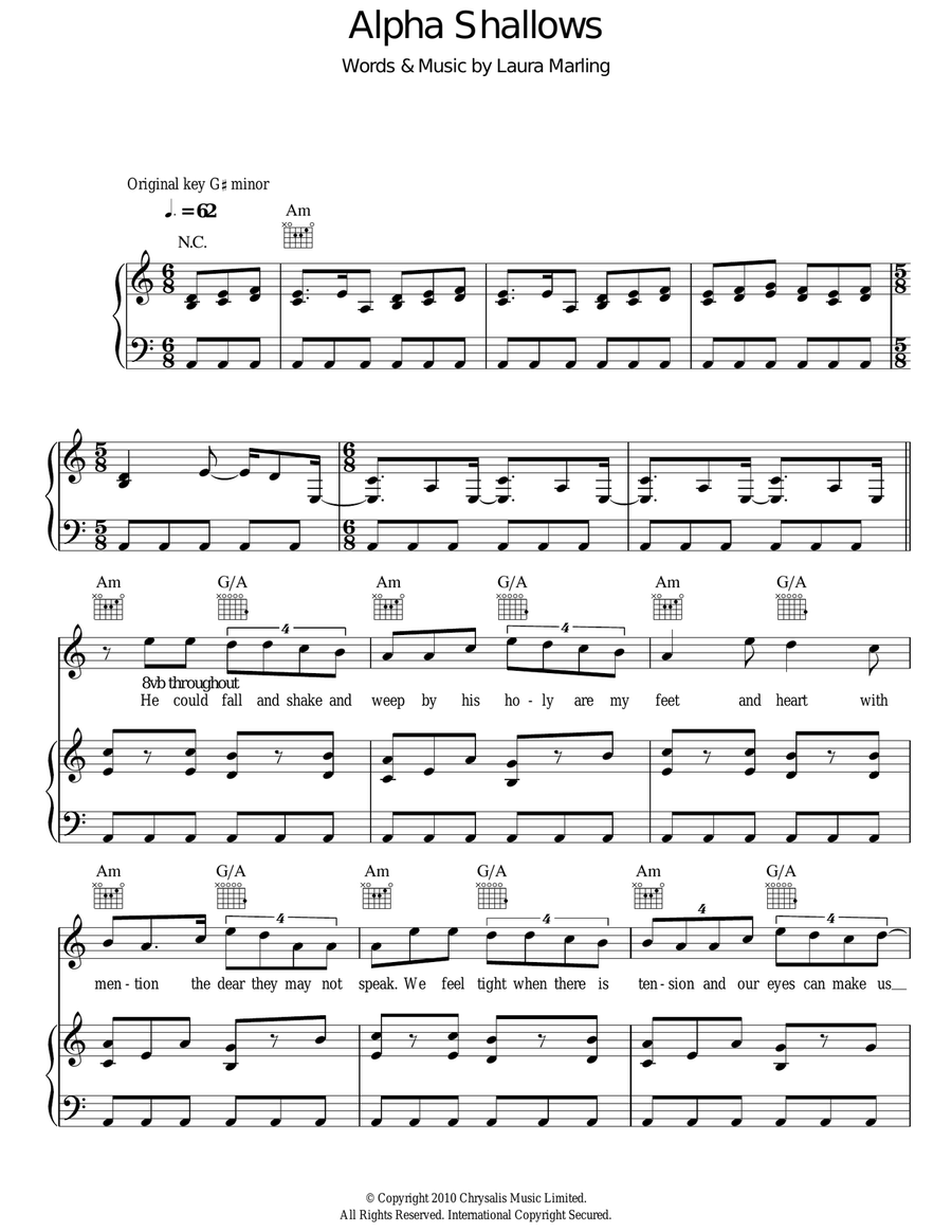 Alpha Shallows Acoustic Guitar scores gallery preview page 1
