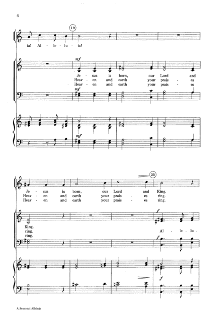 A Seasonal Alleluia 4-Part scores gallery preview page 4