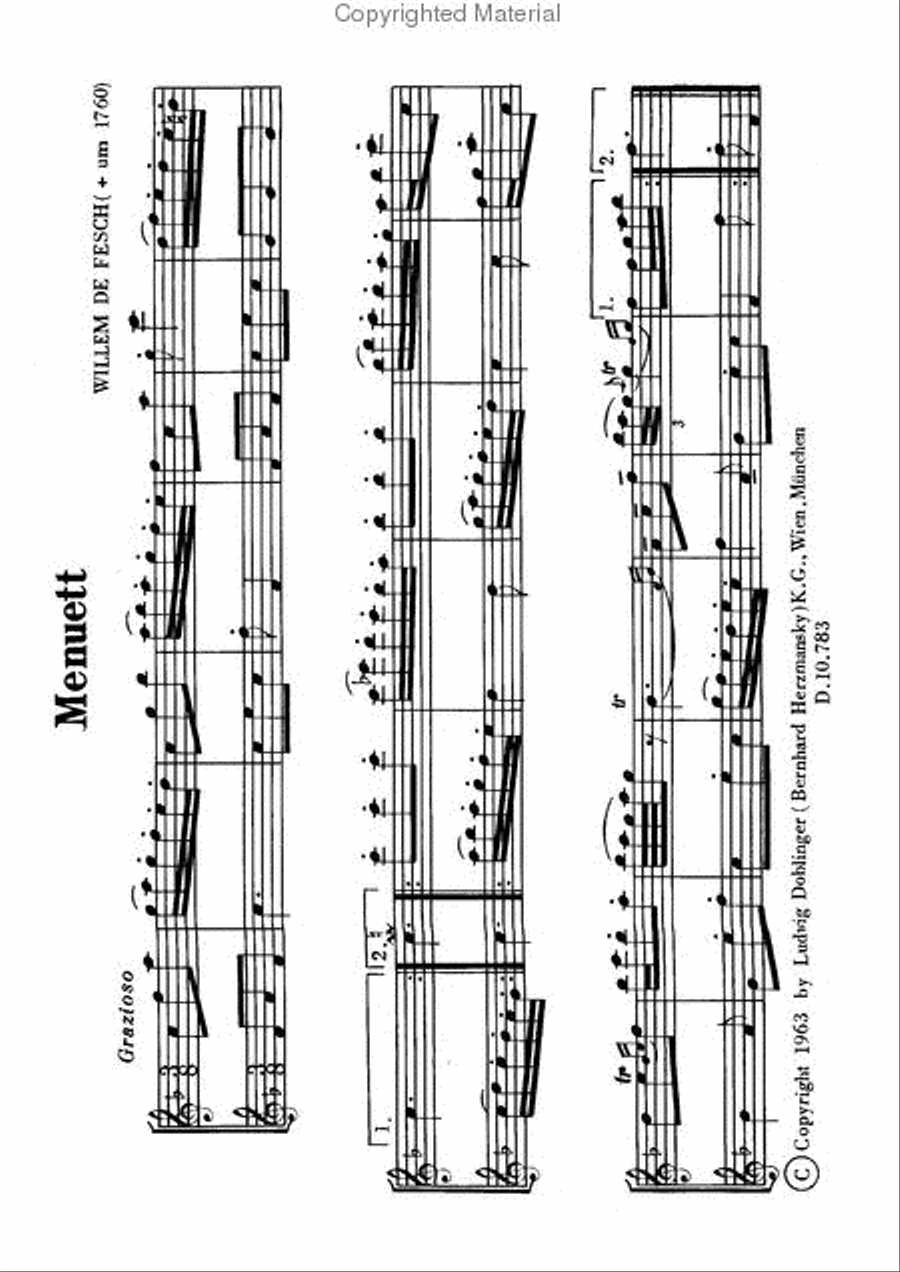 Galante Menuette Flute scores gallery preview page 2