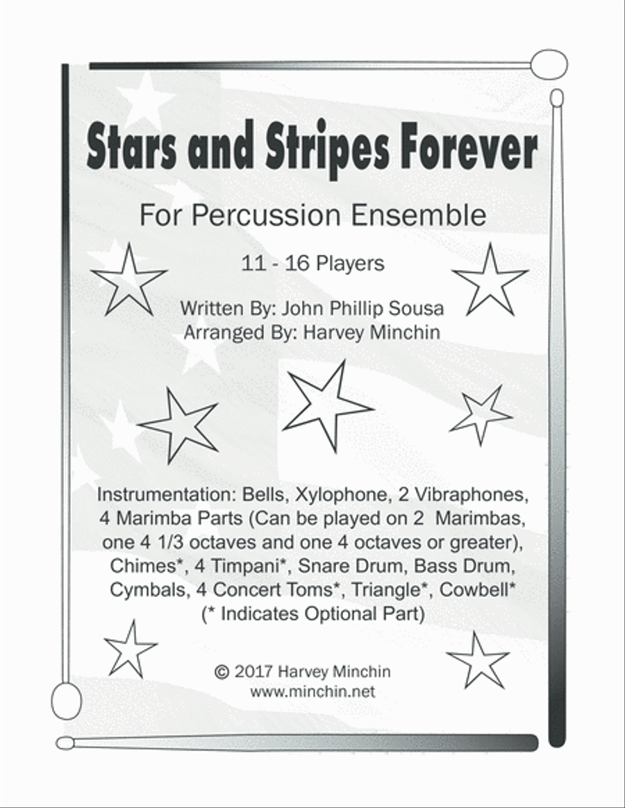 Stars and Stripes Forever for Percussion Ensemble Percussion Ensemble scores gallery preview page 1