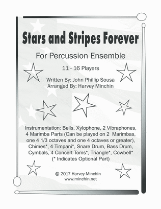 Book cover for Stars and Stripes Forever for Percussion Ensemble