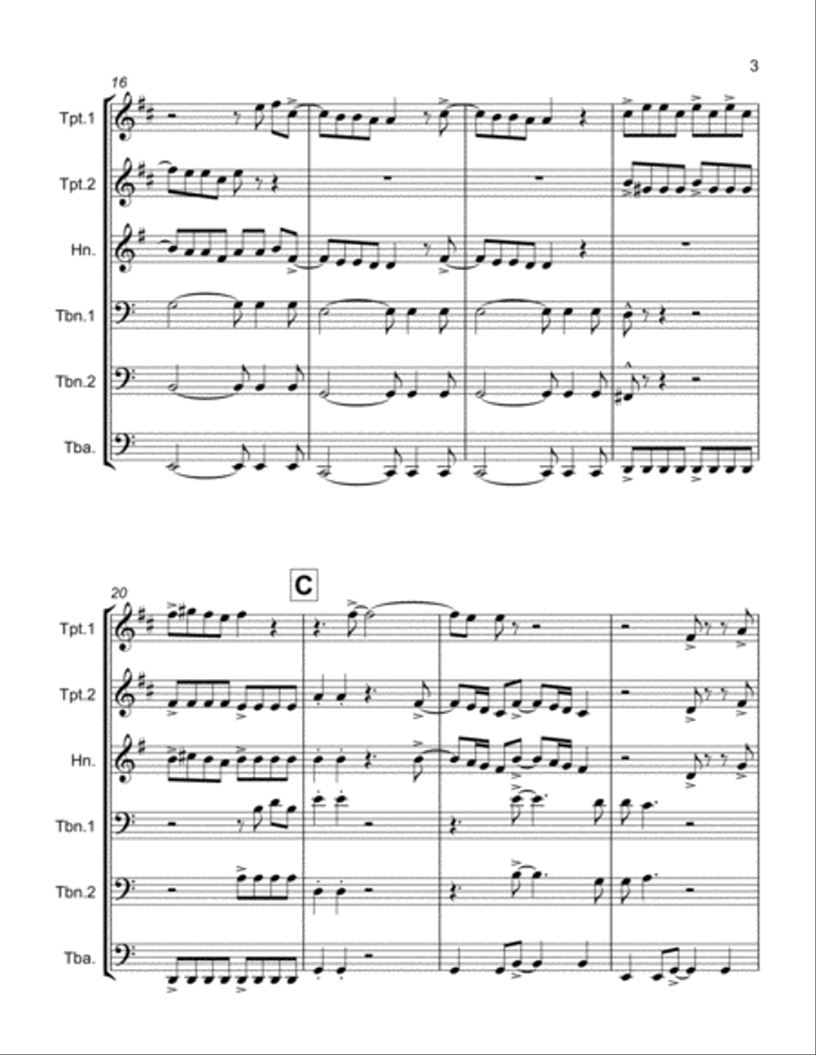 Easy Money Brass Ensemble scores gallery preview page 3