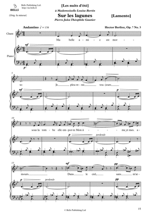Book cover for Sur les lagunes (Lamento), Op. 7 No. 3 (G minor)