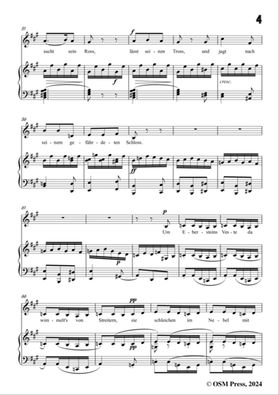 C. Loewe-Graf Eberstein(Zu Speier im Saale da hebt sich ein Klingen),in A Major Voice scores gallery preview page 5