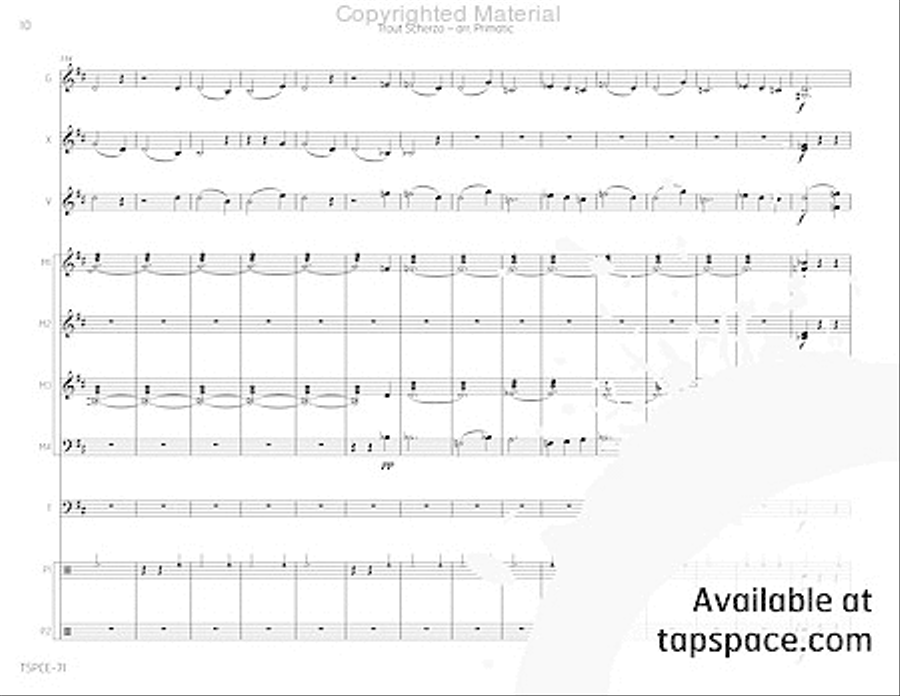 Trout Scherzo Percussion Ensemble scores gallery preview page 13