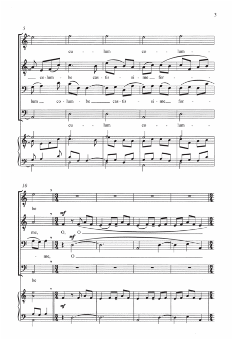 The Hildegard Motets: 8. O speculum columbe TTBB scores gallery preview page 3