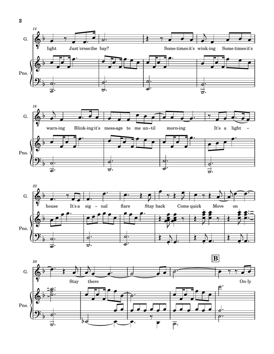 My Green Light Tenor Voice scores gallery preview page 2