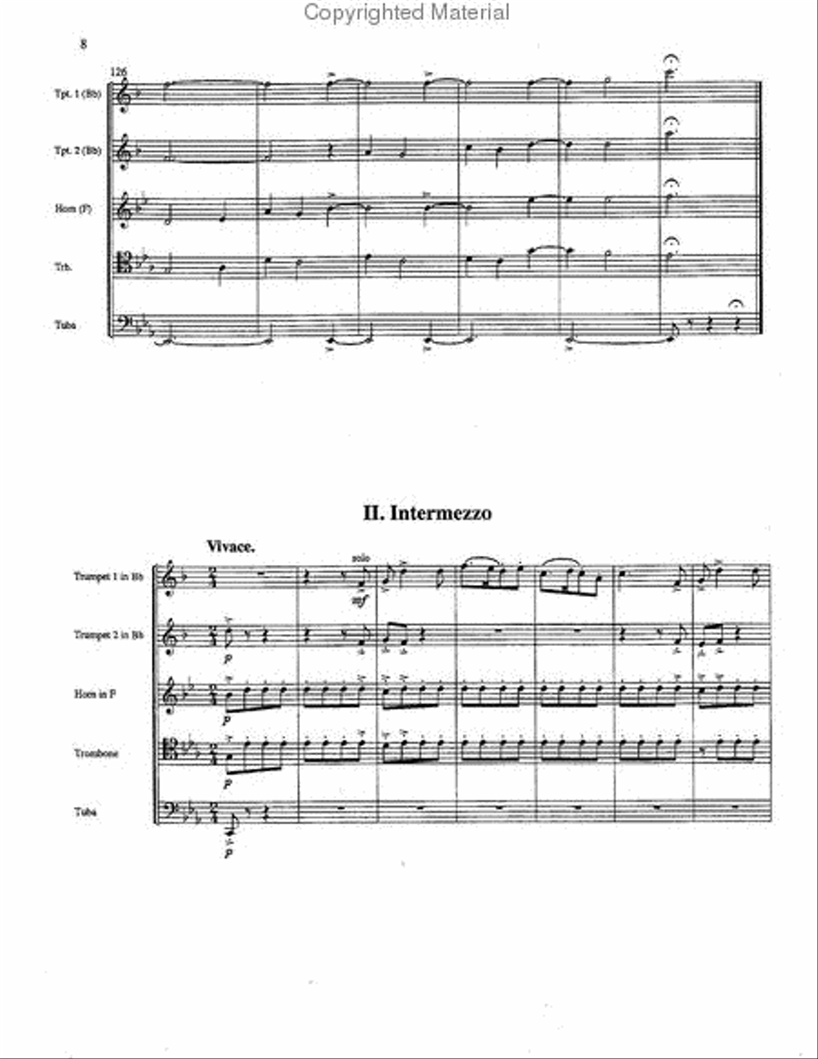 First Suite in Eb Brass Quintet scores gallery preview page 4