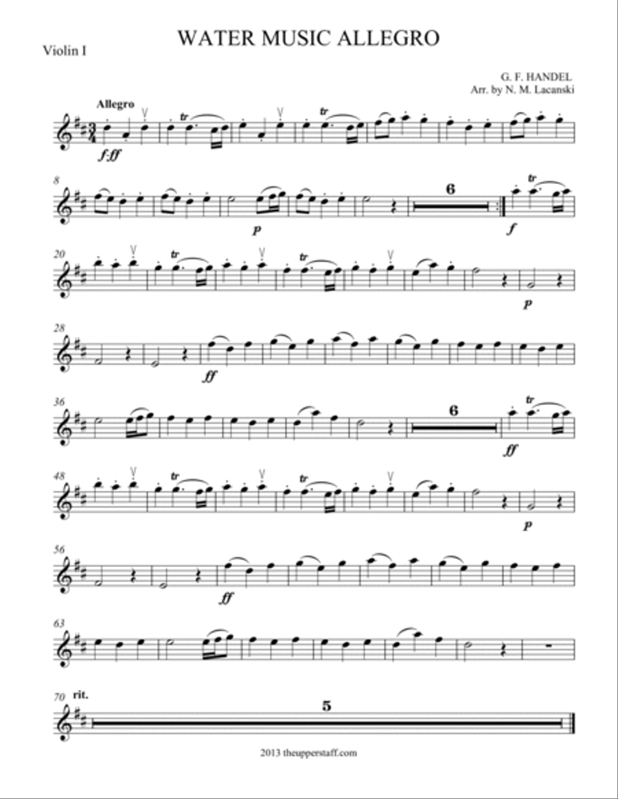 Water Music - Allegro Water Music - Allegro String Orchestra scores gallery preview page 5