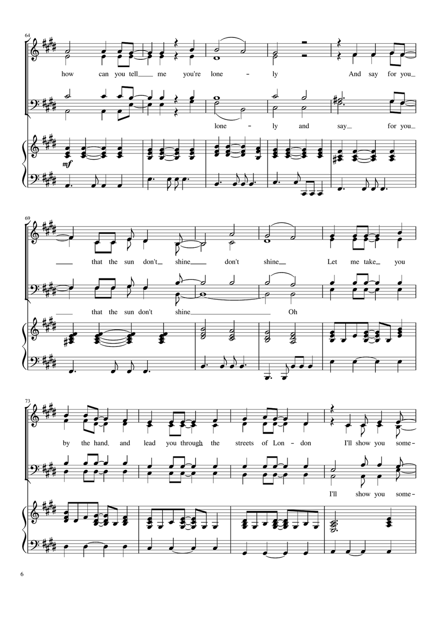 Streets Of London 4-Part scores gallery preview page 6