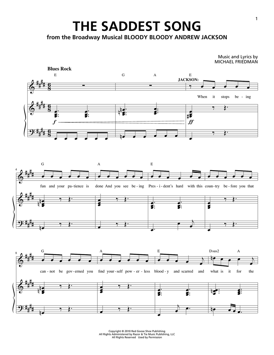 The Saddest Song Voice scores gallery preview page 1