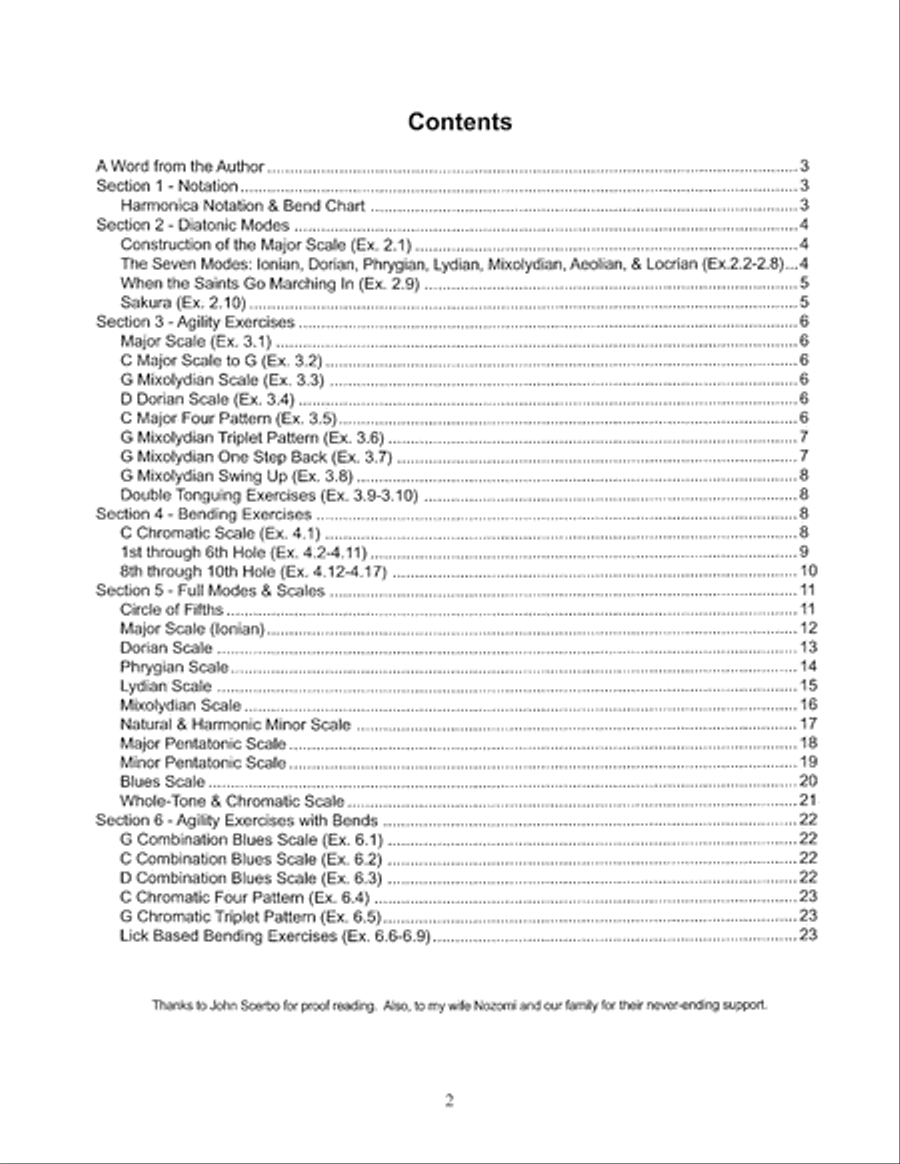 Scales, Patterns & Bending Exercises #1 Harmonica scores gallery preview page 3