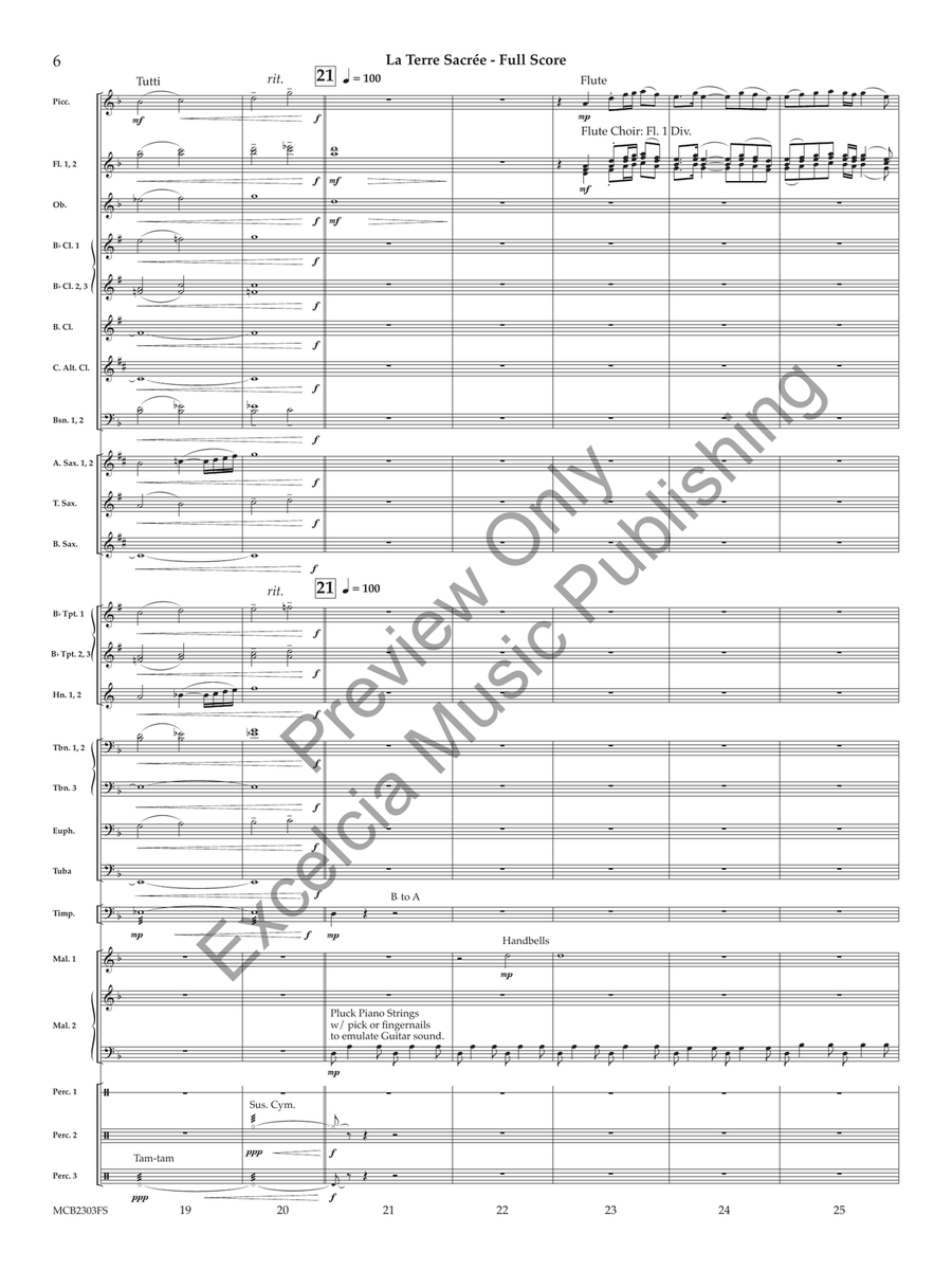 La Terre Sacrée (Score) Concert Band scores gallery preview page 7