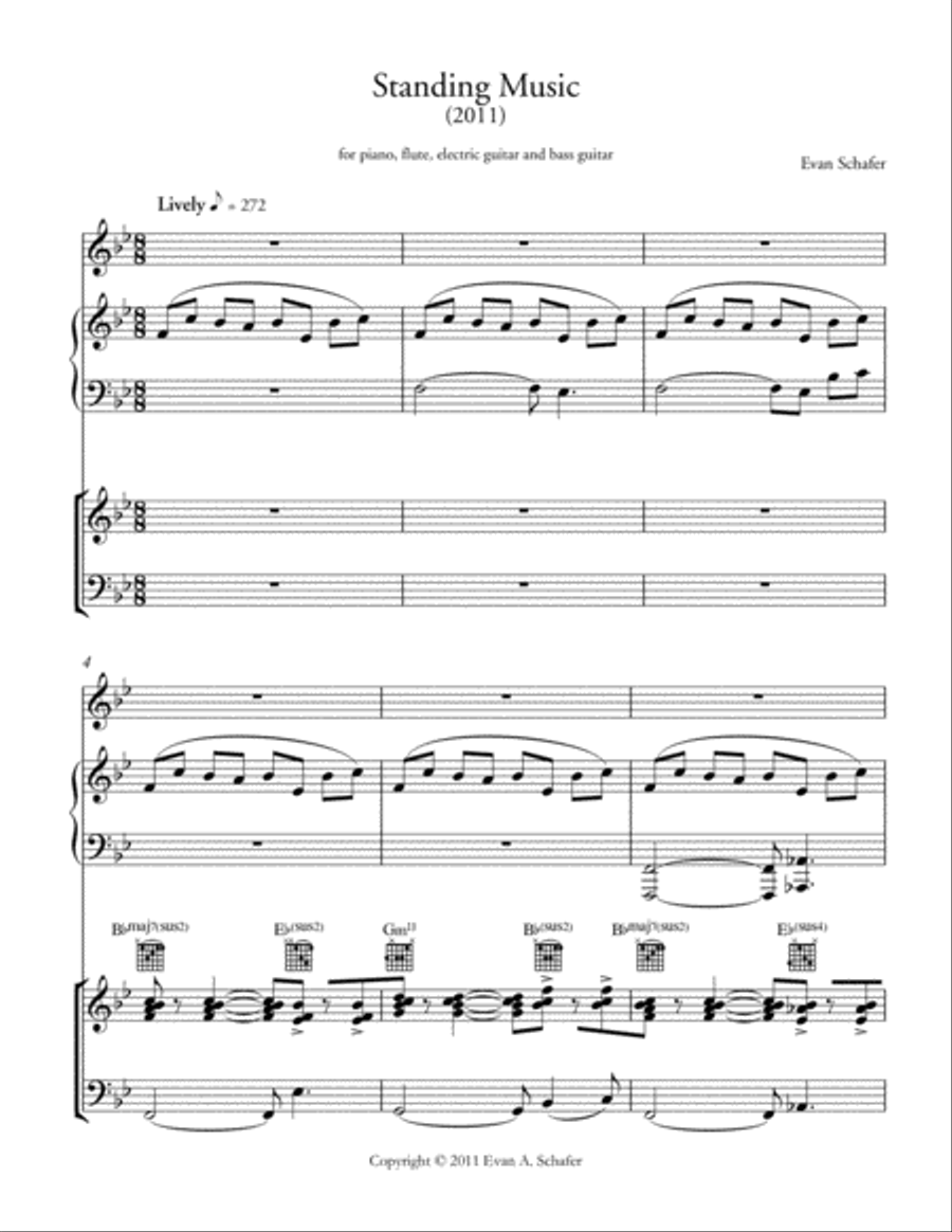 Standing Music (2011) Small Ensemble scores gallery preview page 2