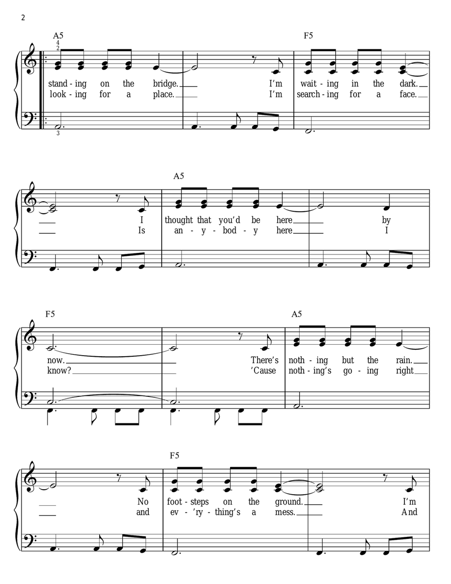 I'm With You Easy Piano scores gallery preview page 2