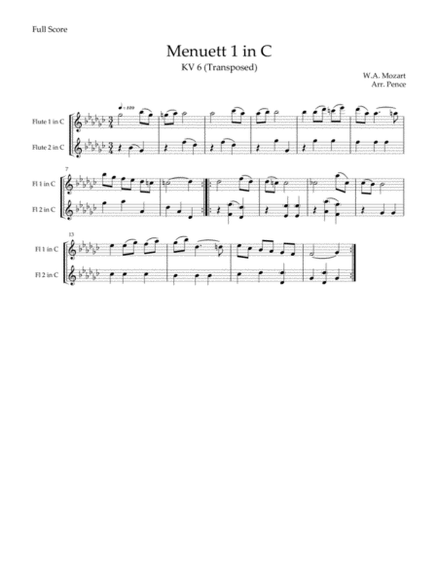 Six Easy Mozart Duets for Various Woodwinds! (KV1-4, 6) image number null