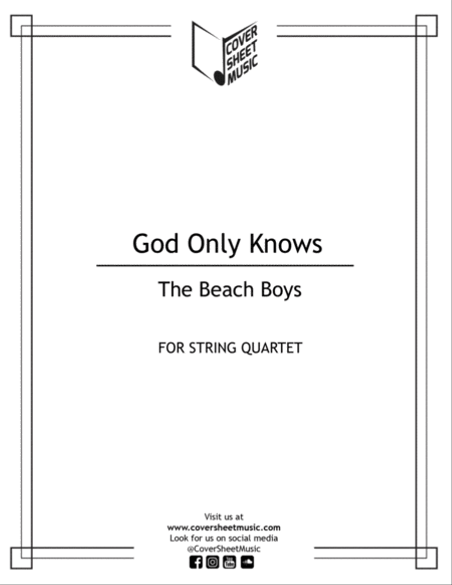 God Only Knows String Quartet scores gallery preview page 1