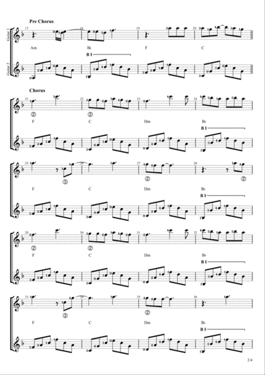 When I Look At You When I Look At You Electric Guitar scores gallery preview page 2