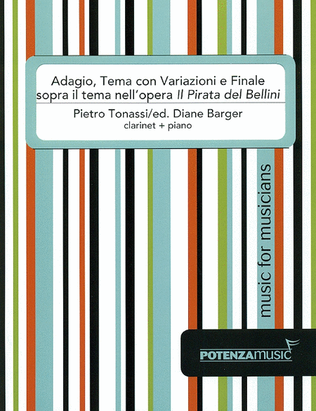 Book cover for Adagio, Tema con Variazioni e Finale sopra motivi il tema nell'opera Il Pirata del Bellini