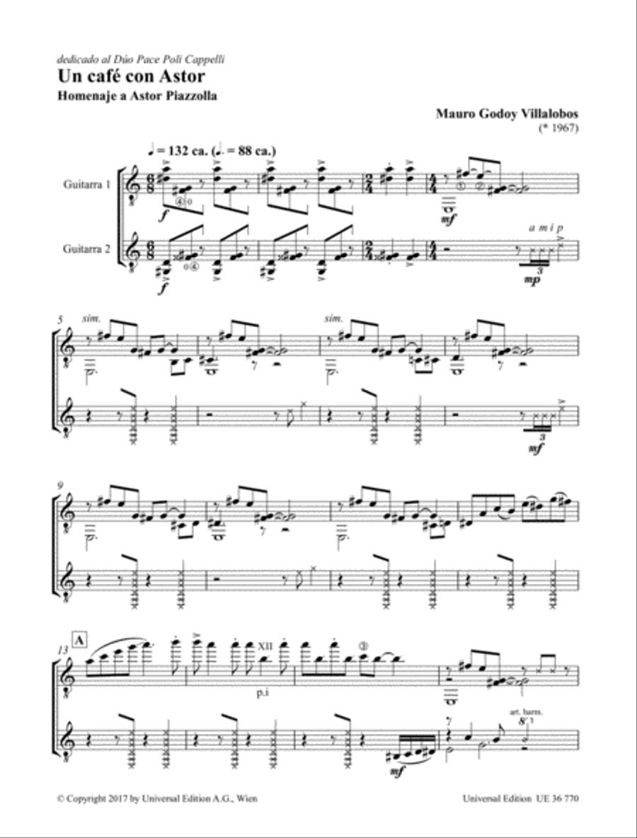 Un Cafe Con Astor Chamber Music scores gallery preview page 3