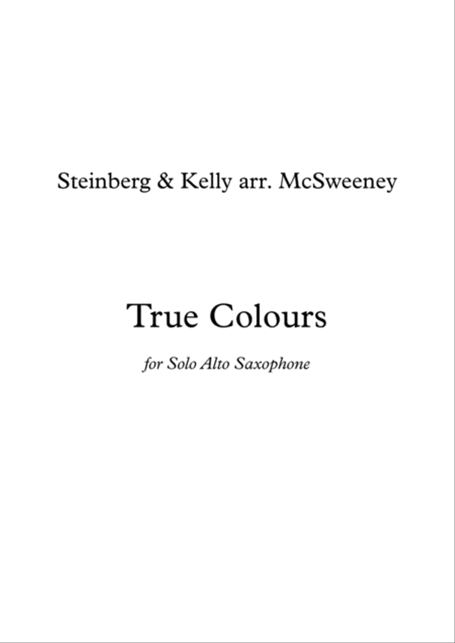 True Colors Alto Saxophone scores gallery preview page 1