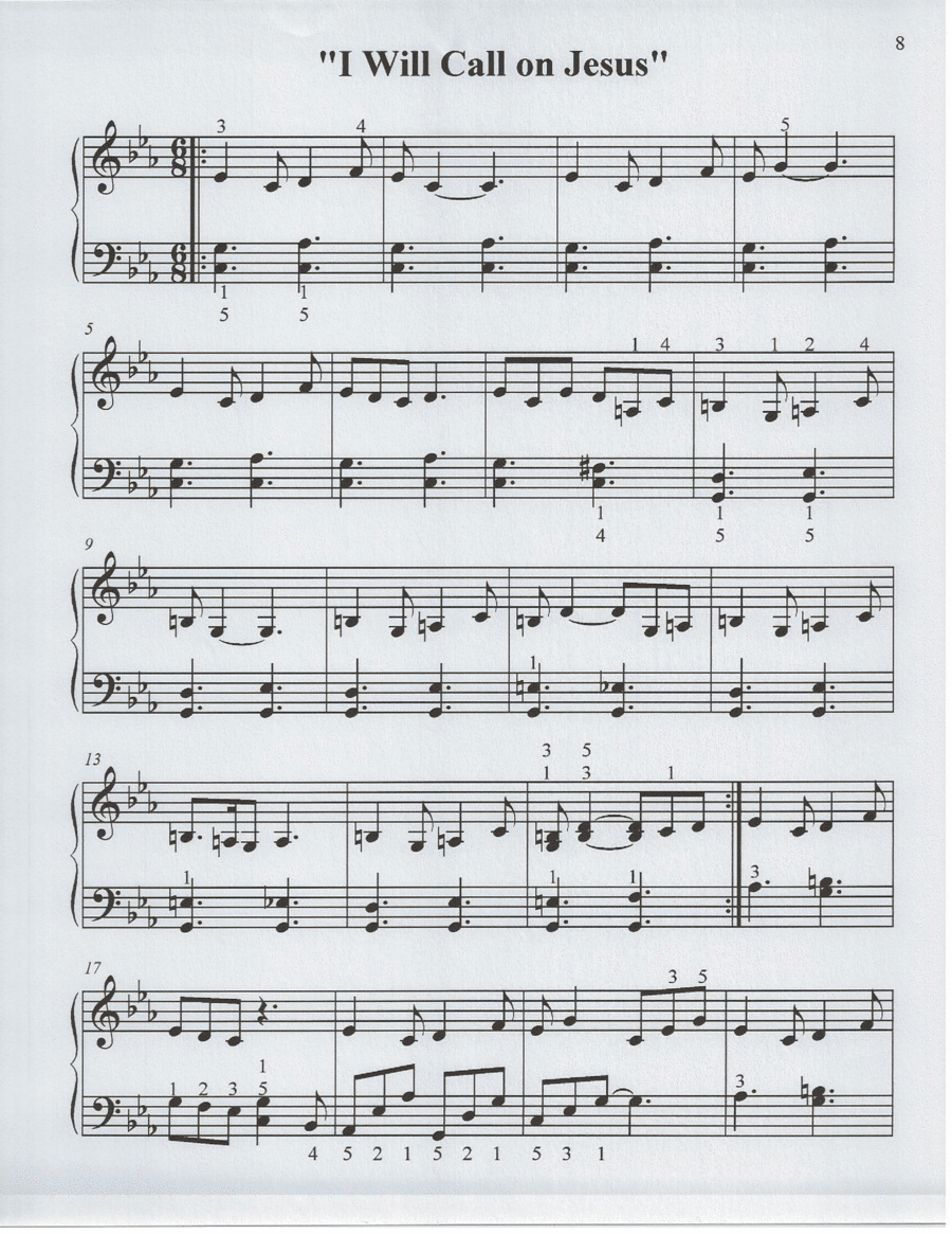 I Will Call On Jesus Piano Method scores gallery preview page 1
