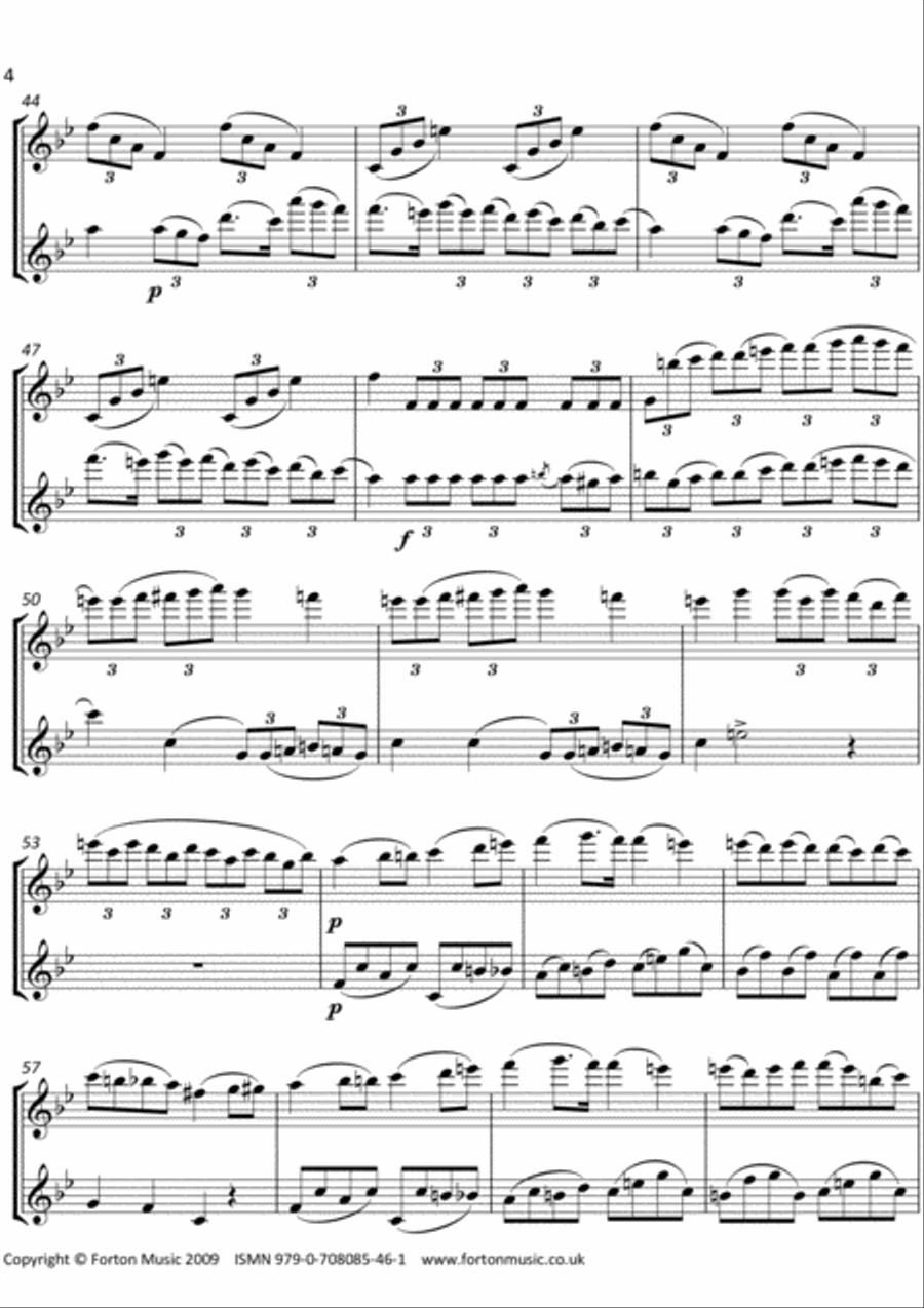 Duos Op 53 no 1 Flute Duet scores gallery preview page 4