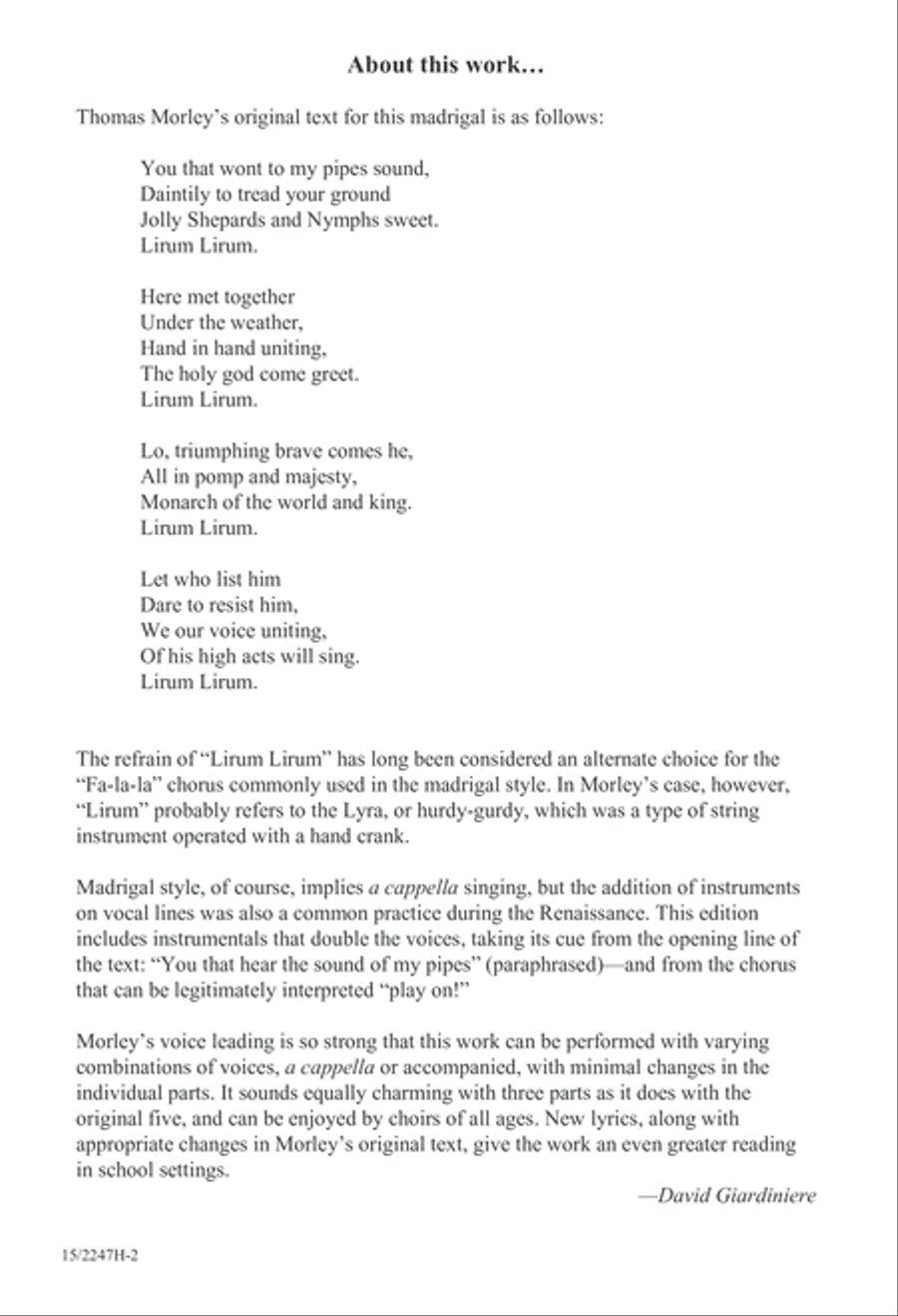 Lirum Lirum Lirum Lirum SSATB scores gallery preview page 3