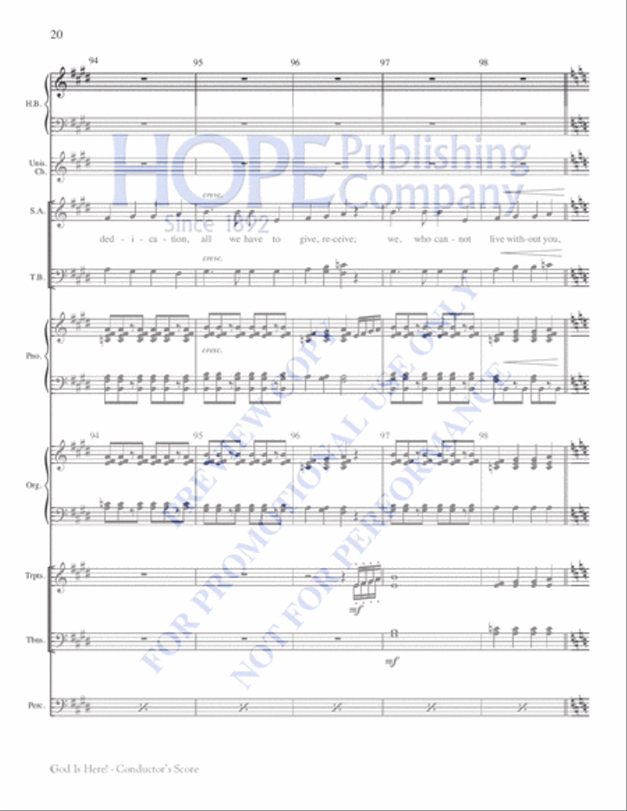 God Is Here! 4-Part scores gallery preview page 20