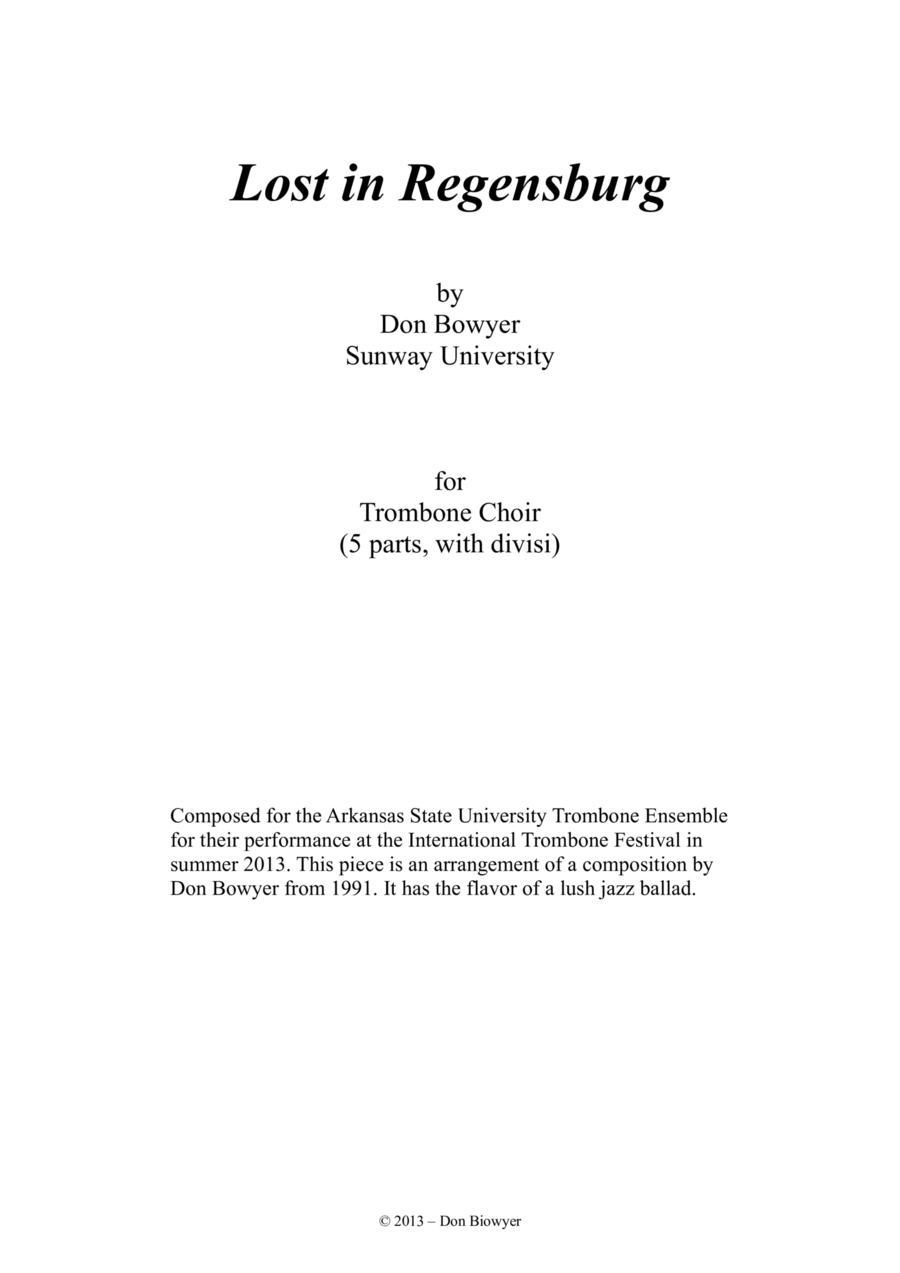 Lost in Regensburg (A4 size)