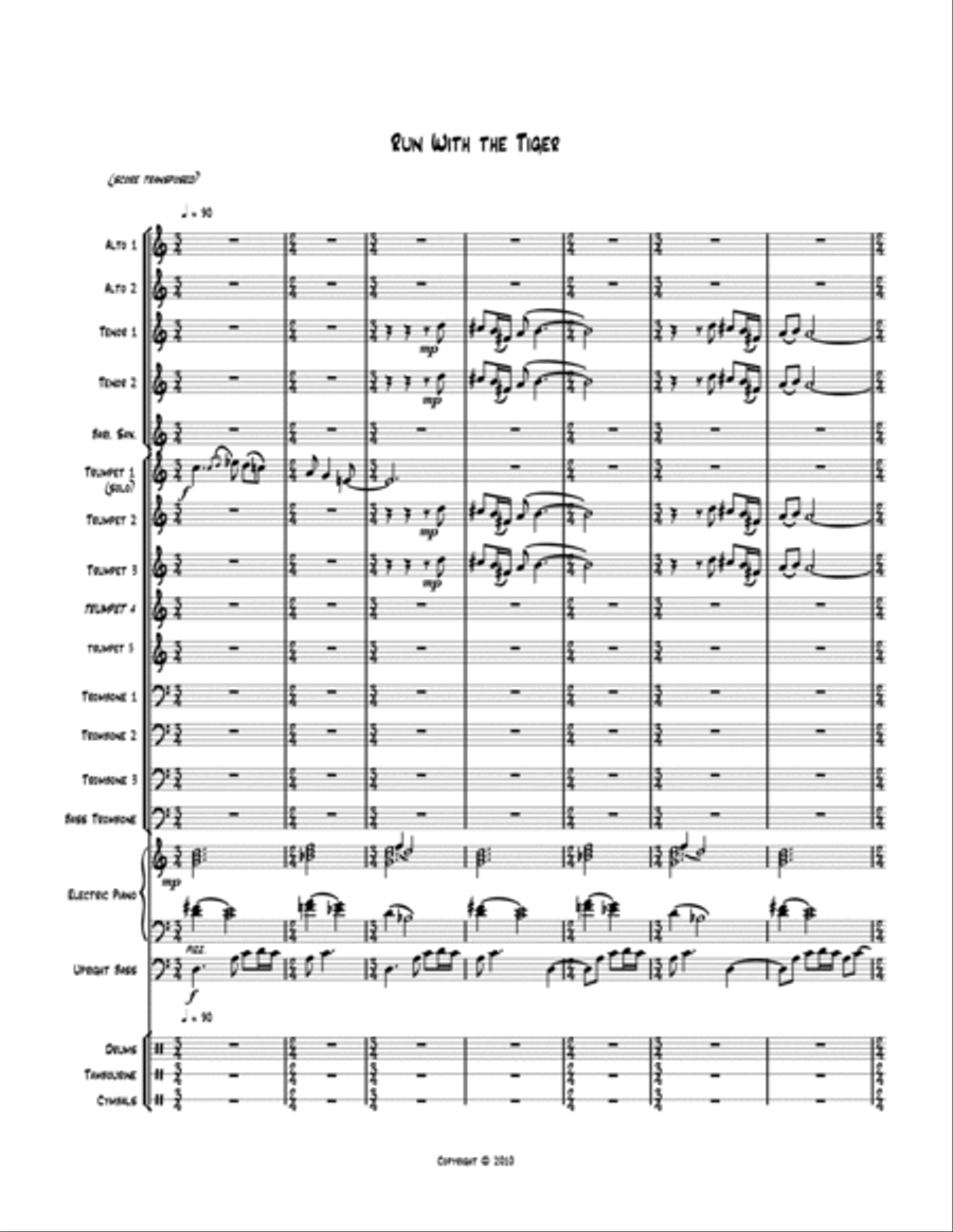 Run with the Tiger Run with the Tiger Jazz Ensemble scores gallery preview page 2
