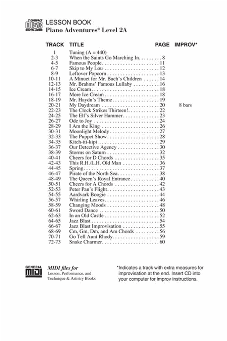 Piano Adventures Level 2A - Lesson Book CD Piano Method scores gallery preview page 2