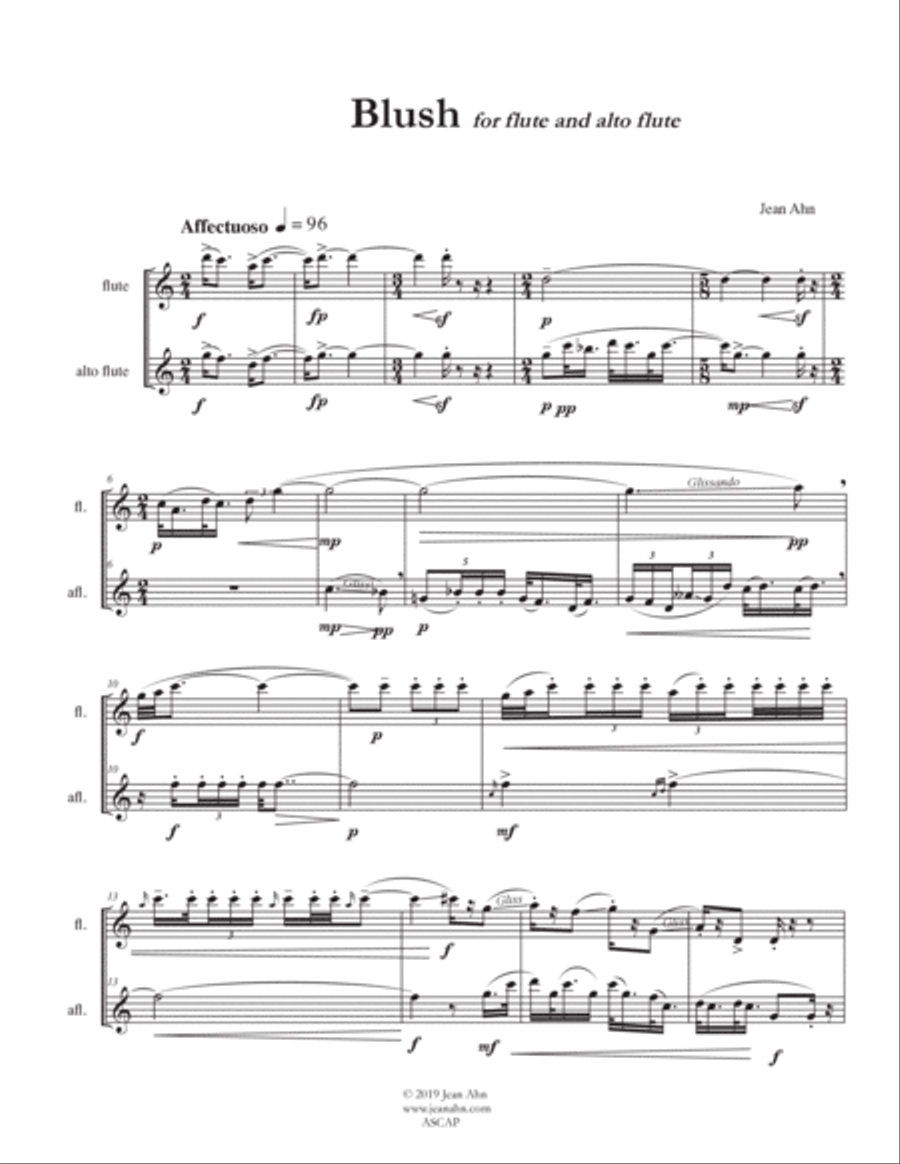 Blush for flute and alto flute Flute Duet scores gallery preview page 3