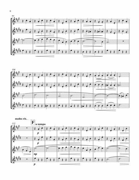 Verdi: Prestissimo from String Quartet in e for Saxophone Quartet image number null