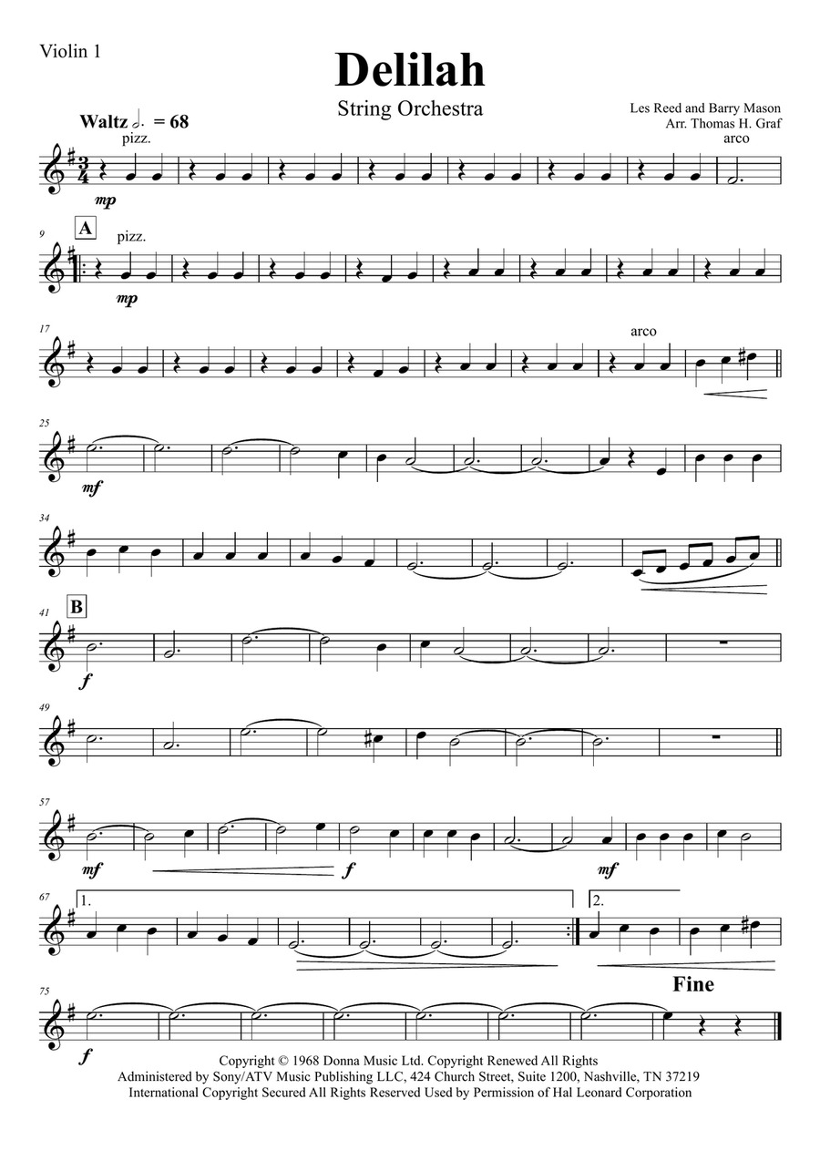 Delilah String Orchestra scores gallery preview page 4