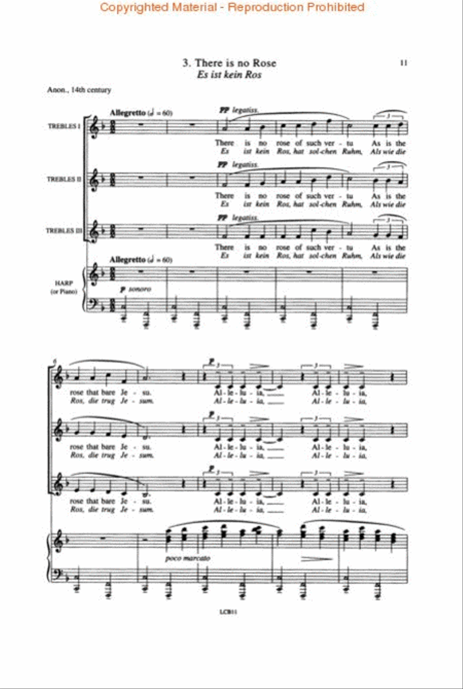 A Ceremony of Carols op. 28 SSA scores gallery preview page 3
