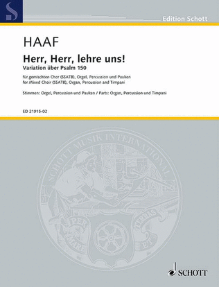 Herr, Herr, Lehre Uns! Variation On Psalm 150 Set Of Parts