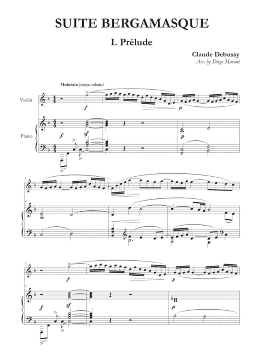 Prelude from "Suite Bergamasque" for Violin and Piano image number null
