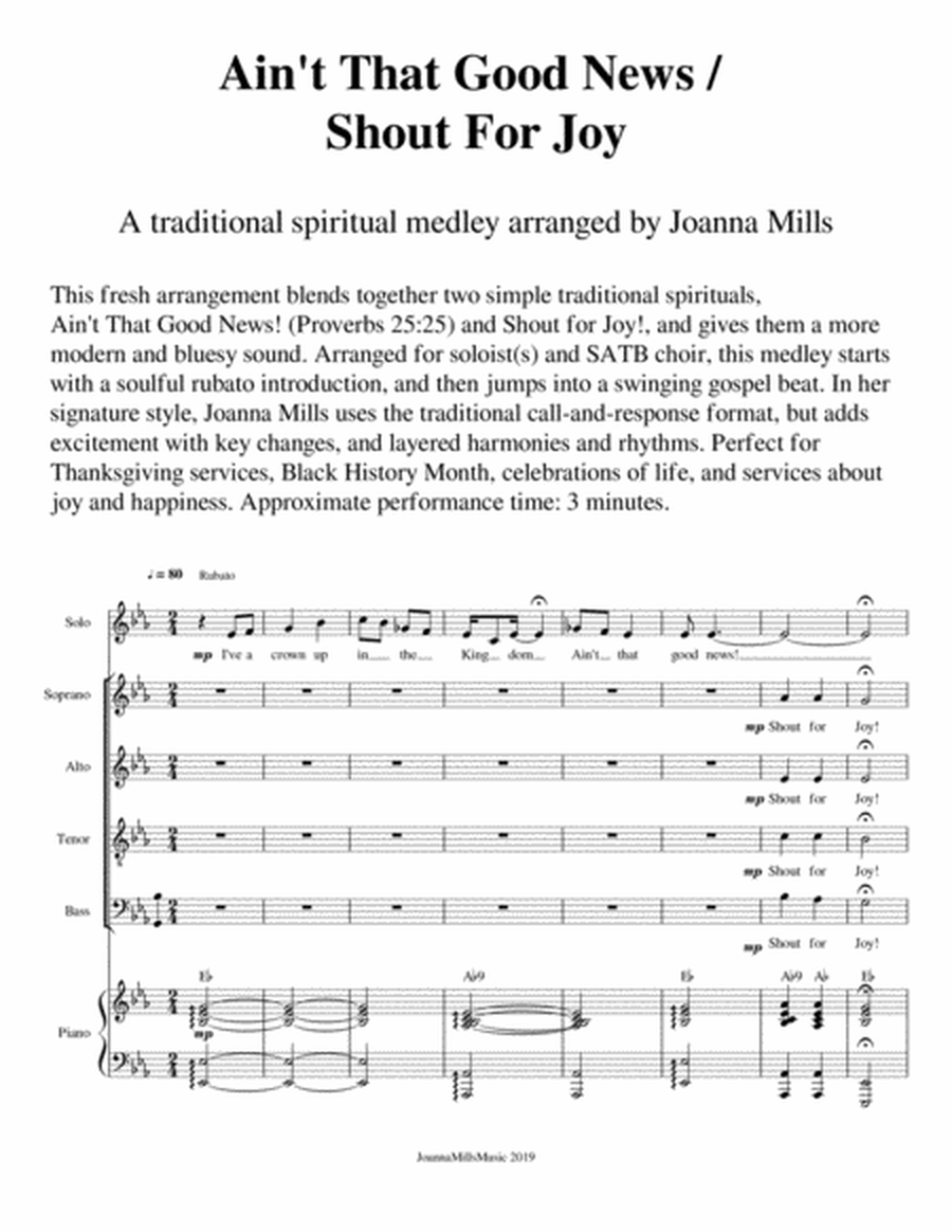 5 Easy Traditional Spirituals for SATB Choir image number null