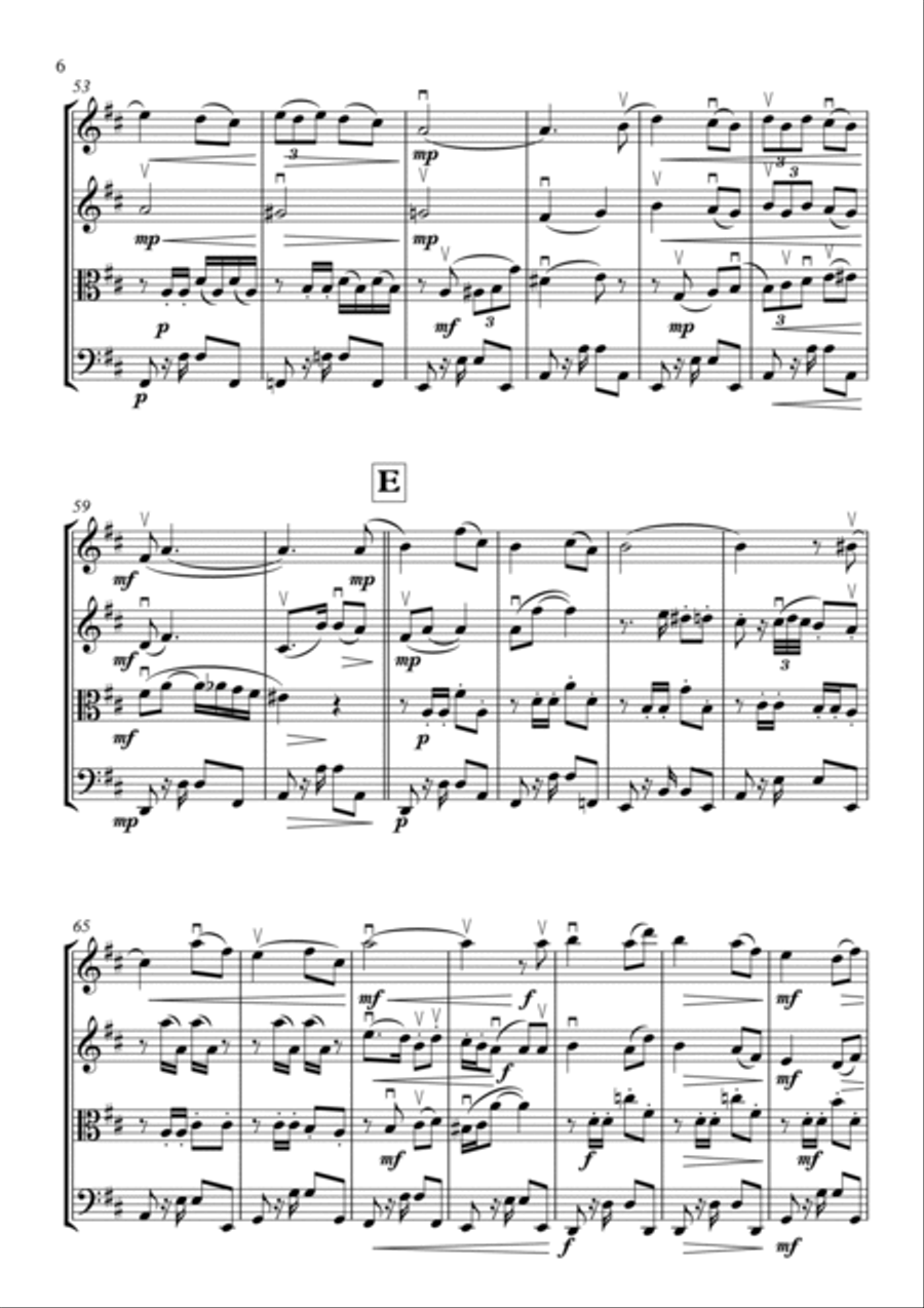 Jalousie (tango Tzigane) Jalousie (tango Tzigane) String Quartet scores gallery preview page 6