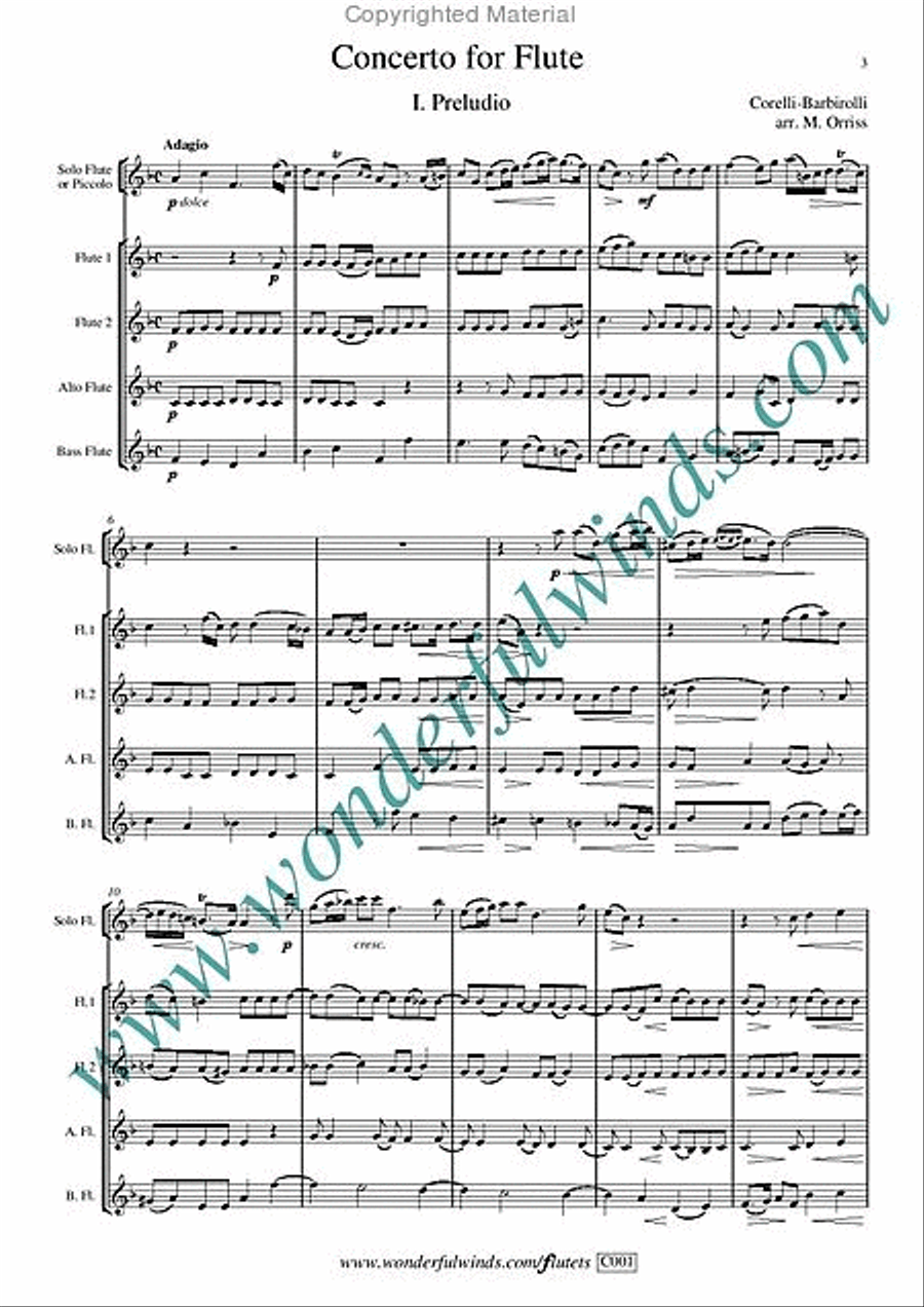Concerto For Flute Concerto For Flute Flute Quartet scores gallery preview page 2