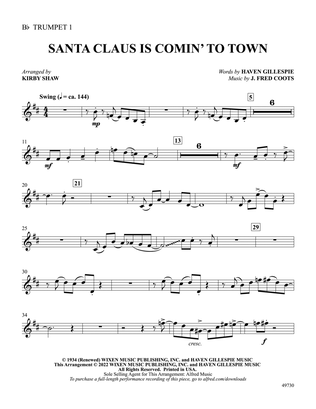 Santa Claus Is Comin' to Town: 1st B-flat Trumpet