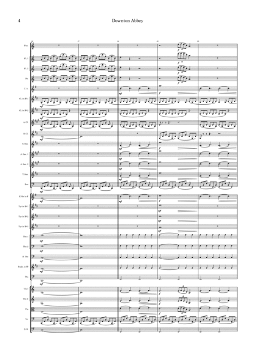 Downton Abbey (theme) Full Orchestra scores gallery preview page 4