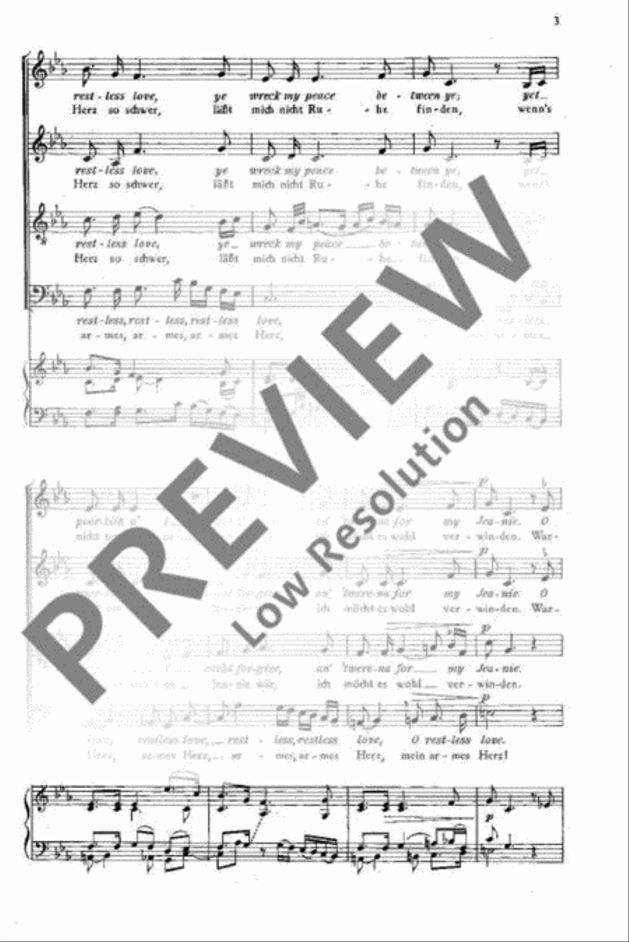 Four Songs from the British Isles 4-Part scores gallery preview page 3