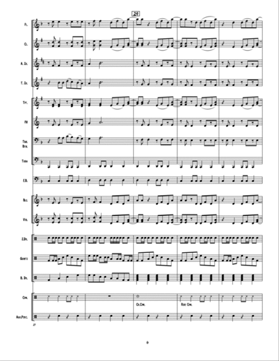 Can't Hold Us Marching Band scores gallery preview page 6